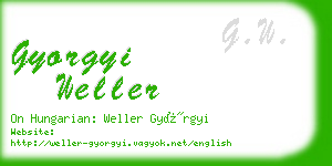 gyorgyi weller business card